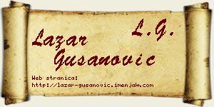 Lazar Gušanović vizit kartica